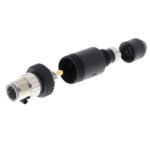 Field assembly connector, M12 straight plug (male), 5-poles, A coded, screw connection, for cable diameters 5-6 mm