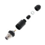 Field assembly connector, M12 straight plug (male), 5-poles, A coded, screw connection, for cable diameters 7-8 mm