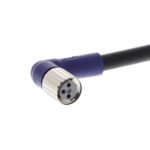 Sensor cable, M8 right-angle socket (female), 3-poles, PVC standard cable, IP67, 5 m