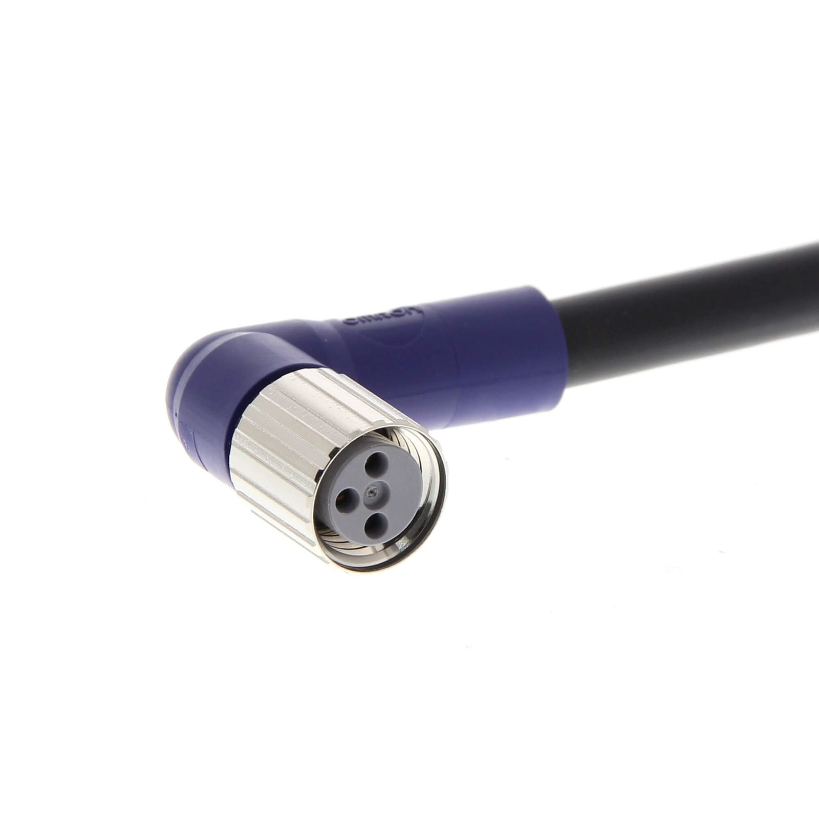 XS3F-LM8PVC3AxM Sensor cable, M8 right-angle socket (female), 3-poles, PVC standard cable, IP67, 2 m - Image 1