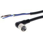 Sensor cable, M8 right-angle socket (female), 3-poles, PVC robot cable, IP67, 5 m