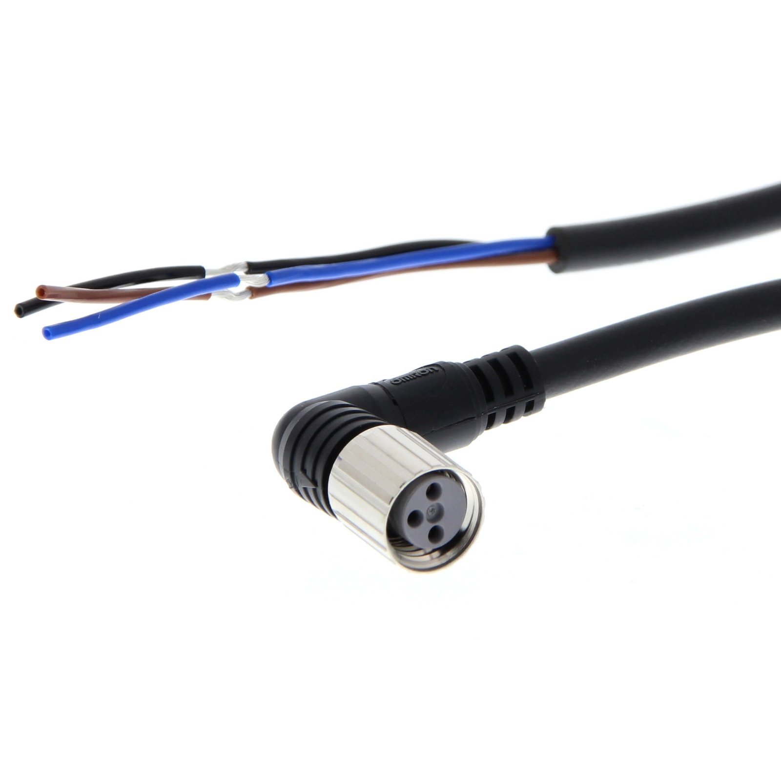 XS3F-M322-3xx-R Sensor cable, M8 right-angle socket (female), 3-poles, PVC robot cable, IP67, 5 m - Image 1