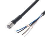 Sensor cable, M8 straight socket (female), 4-poles, PVC fire-retardant cable, IP67, 2 m