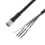 Sensor cable, M8 straight socket (female), 4-poles, PVC fire-retardant cable, IP67, 5 m