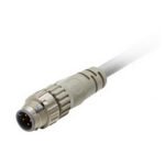 Sensor cable, Smartclick M12 straight plug (male), 4-poles, A coded, PVC fire-retardant robot cable, IP67, 5 m