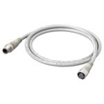 Cable with connectors on both cable ends, Smartclick M12 straight socket (female), Smartclick M12 straight plug (male), 4-poles, A coded, PVC...