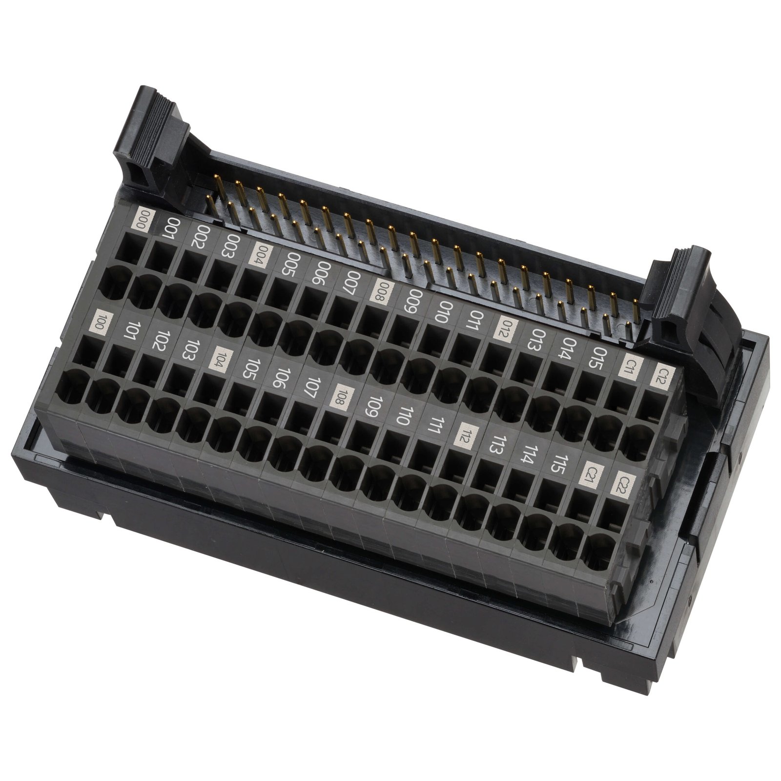 XW2K-40G-O32C PLC interface wiring system with push-in plus technology and power supply terminal, 40 points MIL connector, Input/Output, 0.5 A, NPN/PNP, 30 VDC,... - Image 1