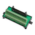 DIN-rail mounting terminal block, MIL34 socket, screw clamp, 34 points, general-purpose, slotted screw