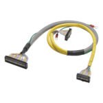 I/O connection cable, with shield connection, MIL40 to 2 x MIL20 for G70V-ZOC16-3, 1 m