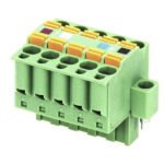 DeviceNet connector, multi-branch parallel screwless, connector insertion and wiring in same direction.