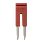 Short bar for terminal blocks 1 mm² push-in plus models, 2 poles, red color