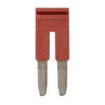 Short bar for terminal blocks 2.5 mm² push-in plus models, 2 poles, red color