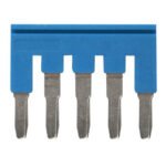 Short bar for terminal blocks 4 mm² push-in plus models, 5 poles, blue color