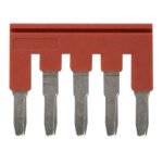 Short bar for terminal blocks 4 mm² push-in plus models, 5 poles, red color