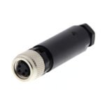 Field assembly connector, M8 straight socket (female), 4-poles, screw connection, for cable diameters 3.5-5 mm