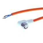 Sensor cable, M8 right-angle socket (female), 3-poles, PP detergent and washdown resistant cable, IP67/IP68/IP69K, 5 m
