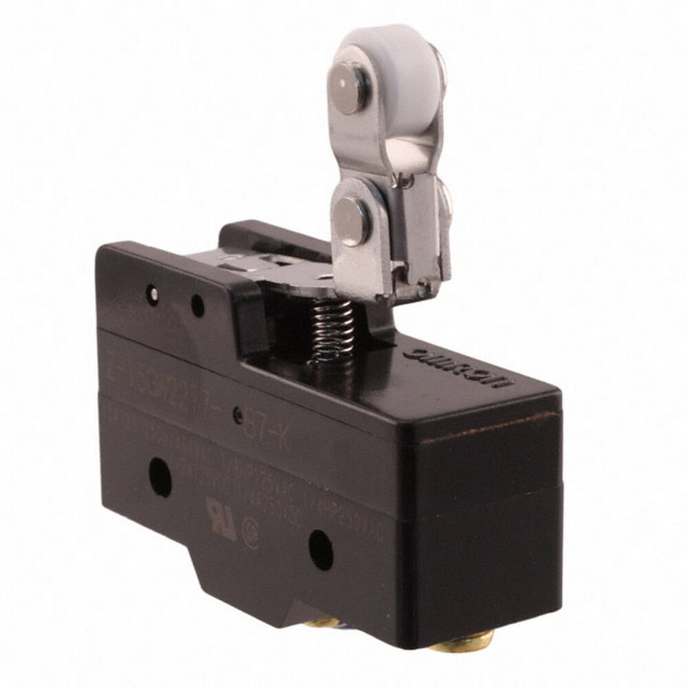 Z-15GW2277-B7-K General purpose basic switch, Unidirectional short hinge roller lever (low OF), SPDT, 15A, screw terminals - Image 1