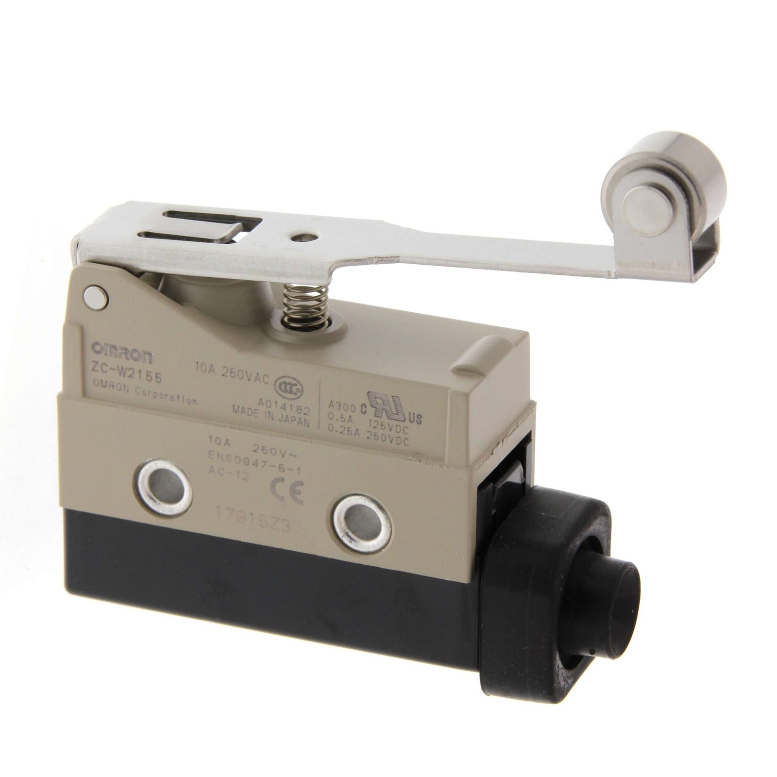 ZC-W2155 Enclosed basic switch, hinge roller lever, SPDT, 15 A - Image 1